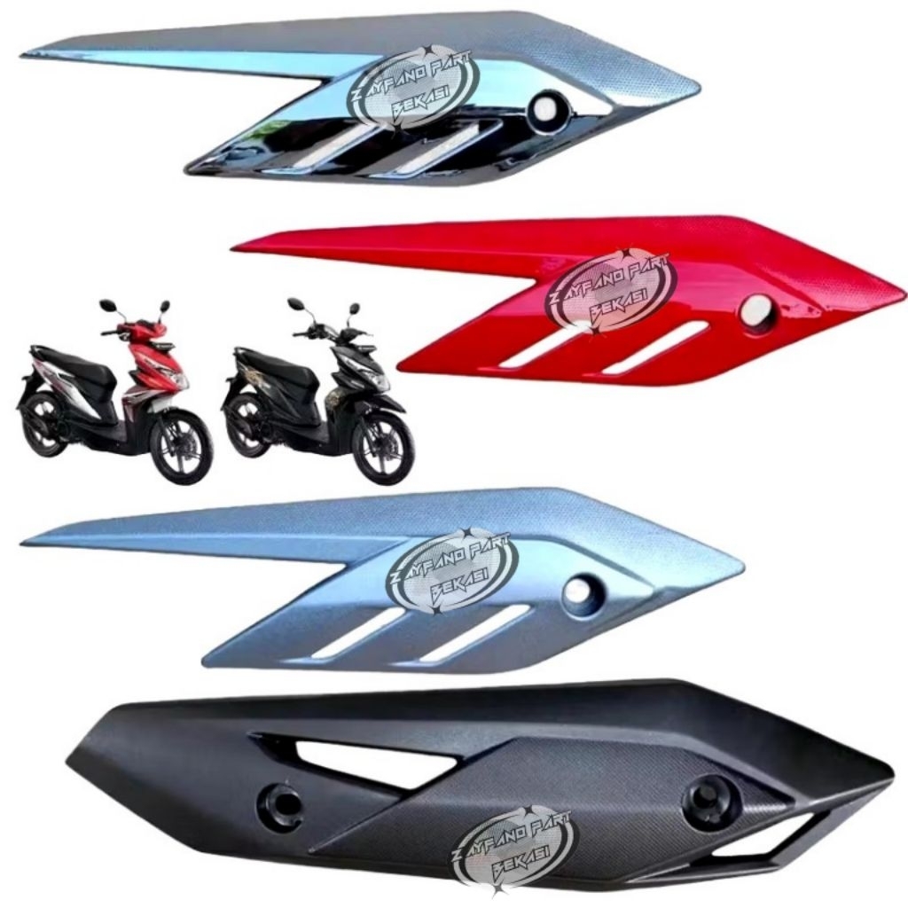 Cover Knalpot Aksesoris garnish cover knalpot beat esp new eco street k81 2017-2019
