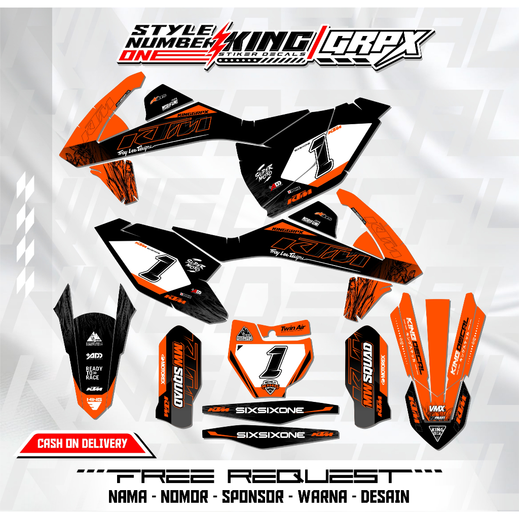Decal KTM 85 2020 / Decal KTM 250 2017 / Decal KTM 2020 / Decal ktm 2020 CUSTOME Desain 119