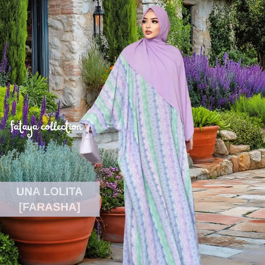 Fataya Collection UNA LOLITA Abaya Farasha - Kain Crepe