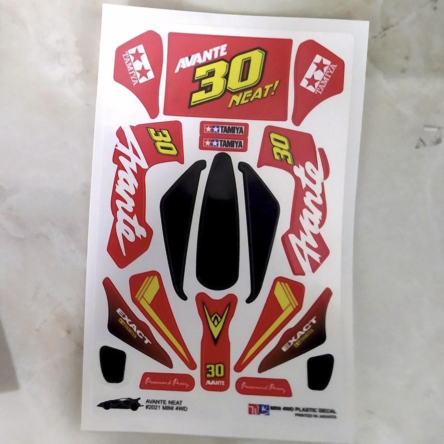Stiker Avante 30th - Body Merah Kombinasi Kuning - Vinnyl