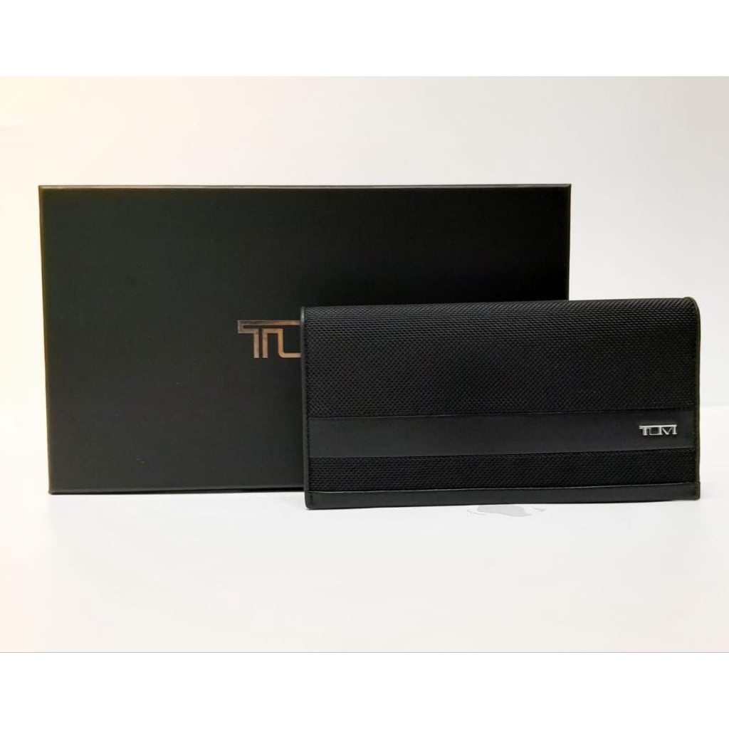 BNIB TUMI ALPHA SLG GUSSETED BLACK Long Wallet