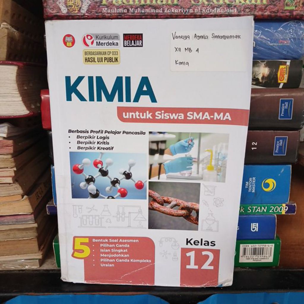 BUKU BEKAS ORIGINAL KIMIA SMA KELAS XII KURIKULUM MERDEKA