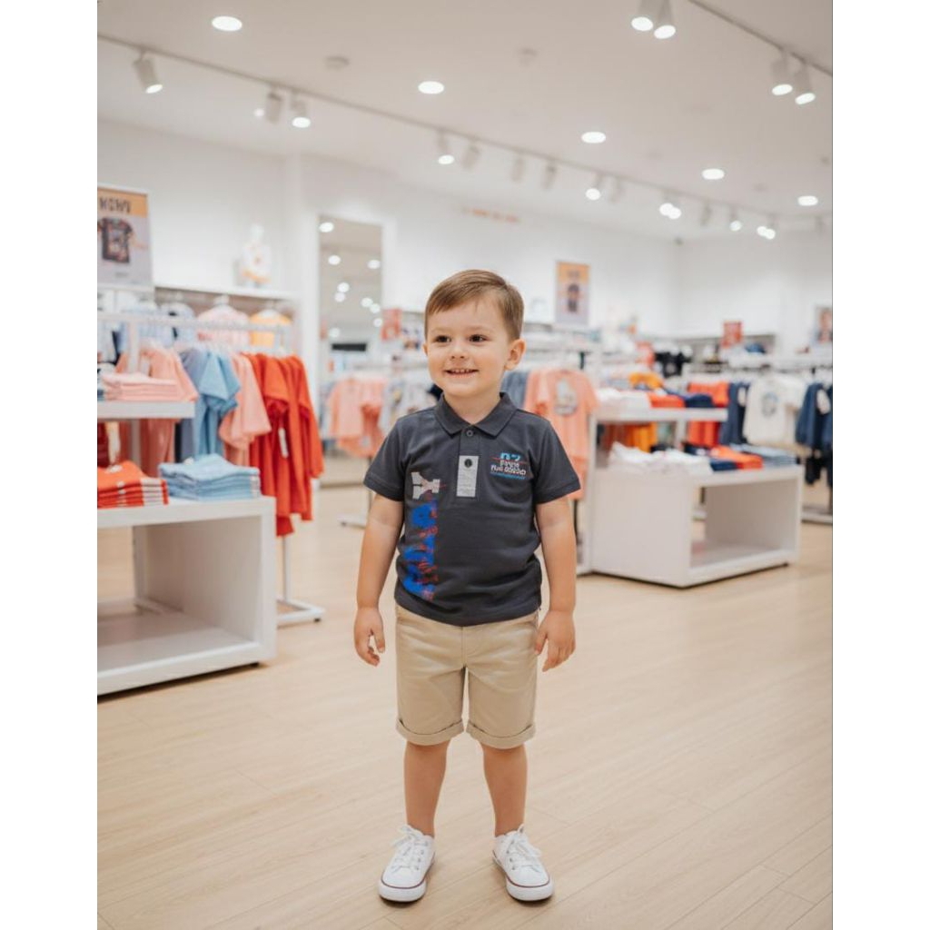 Atasan kaos anak laki-laki usia 2-3 tahun Merek Domino