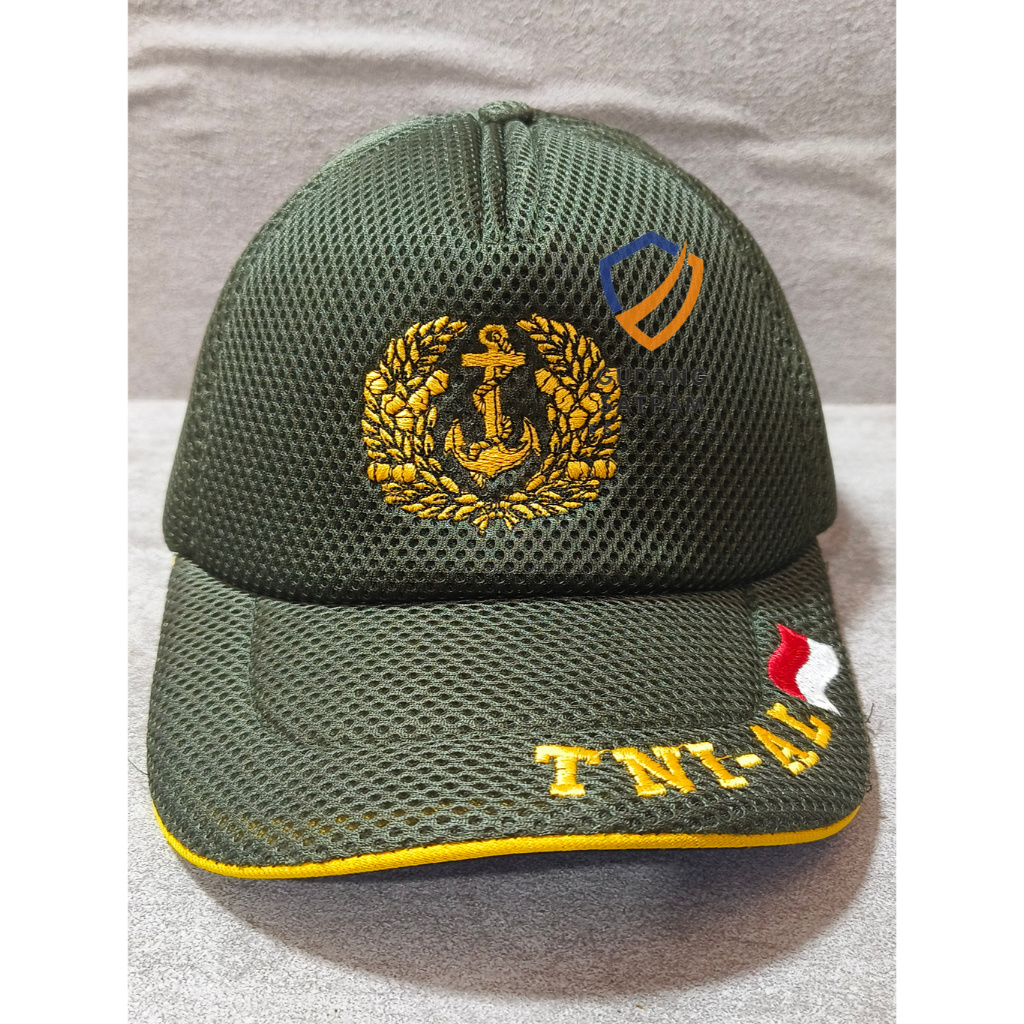 Topi Jaring TNI AL (Hijau Kun Bndr) - Topi Jaring TNI Angkatan Laut - Topi Jaring - Topi TNI AL