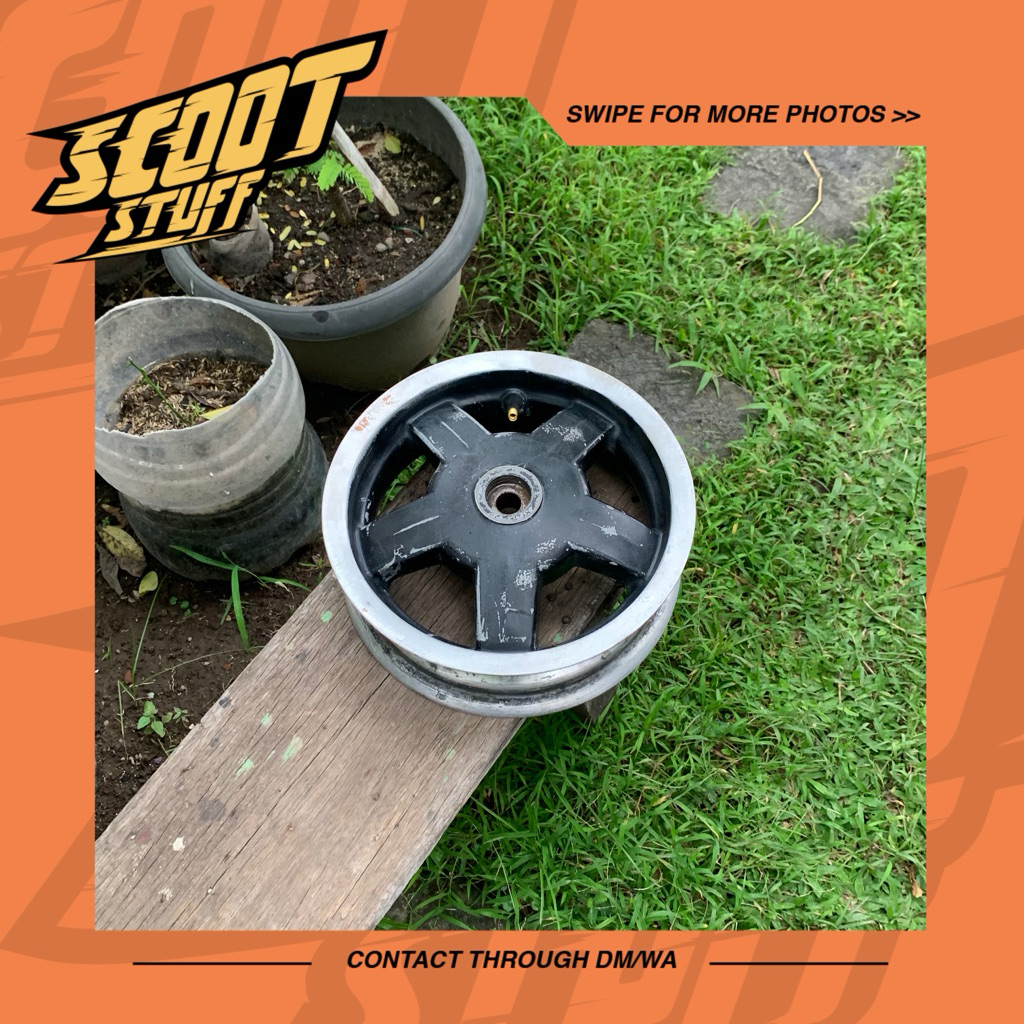 Velg Belakang Vespa S LX Zip Old 2V 3V Iget Ring 10 Original Piaggio