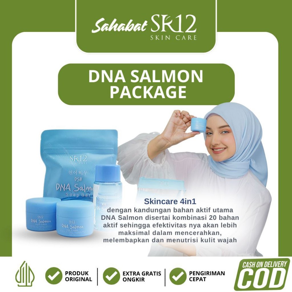 DNA SALMON SR12/DAY CREAM DNA SALMON/NIGHT CREAM SALMON/TONER DNA SALMON/SABUN DNA SALMON SR12 ECER