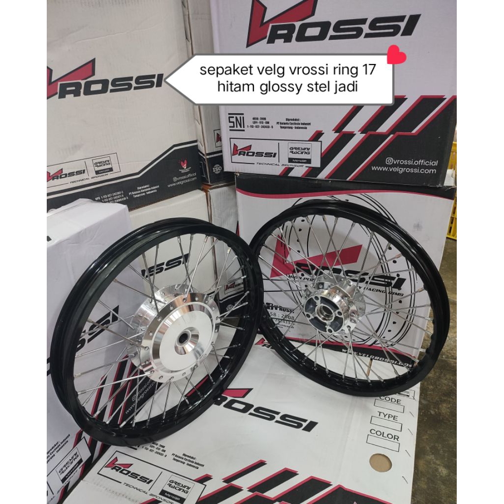 PAKETAN VELG VROSSI JARI JARI RING 17 STEL JADI BEAT SCOOPY VARIO 110 VARIO 125 VARIO 150 MIO SPORTY