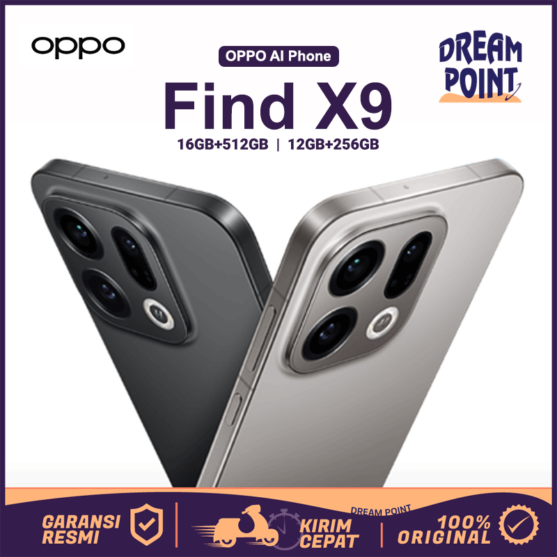 HP Oppo Find X9 16/512GB Handphone Android Kamera bagus Dan Ram Besar HP Gaming Original 100%