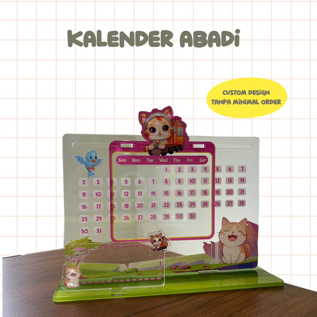 kalender abadi CUSTOM / eternal calender / kalender akrilik / kalendar duduk / calendar acrylic /  k