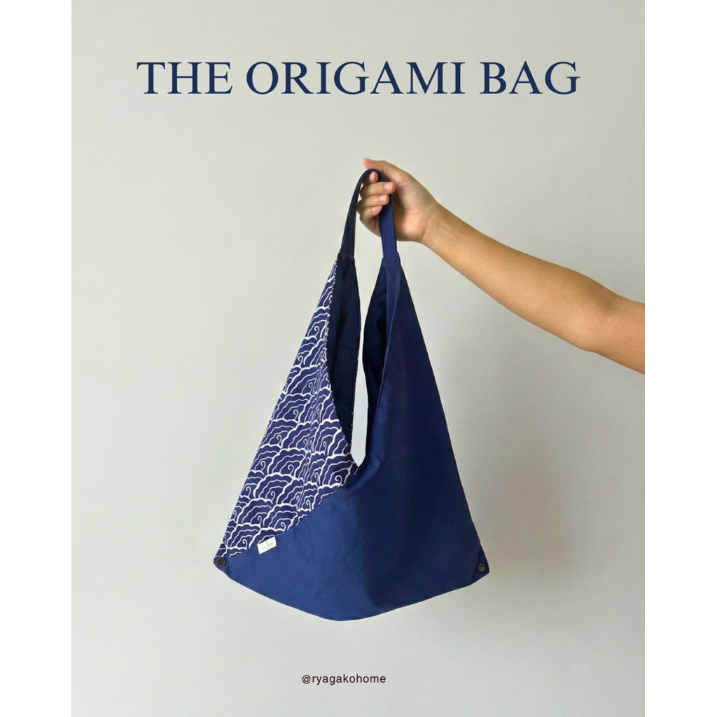 RYAGAKO ORIGAMI BAG 2in1 Tote Bag Upcycled Bag Tas Batik Modern Shoulder Bag Aesthetic Japanese Knot