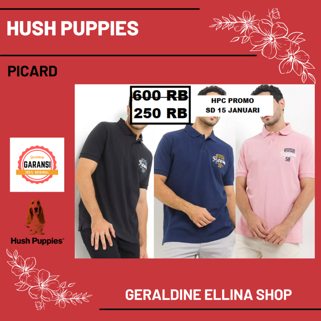 Baju pria Hush Puppies seri PICARD SALE 100% original store