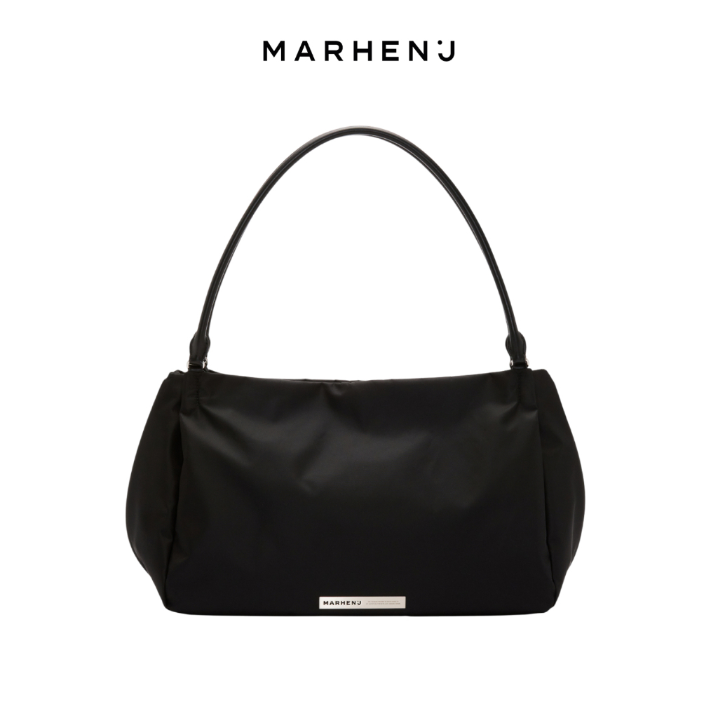 MARHEN.J NIKKI Big Size Nylon Shoulder Bag Leather Strap - Black