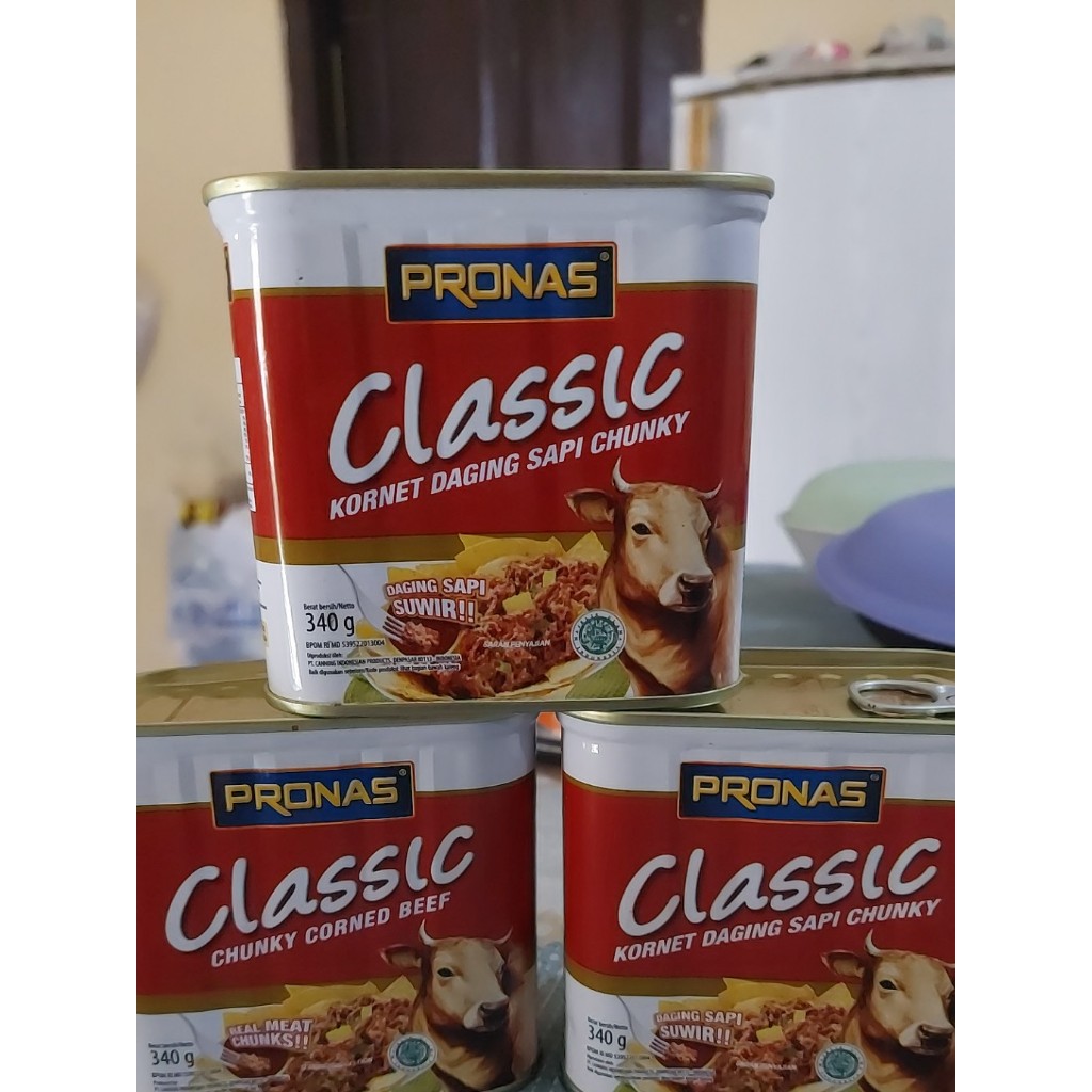 Pronas Kornet Sapi dengan Daging Suwir 340 g (CHUNKY)