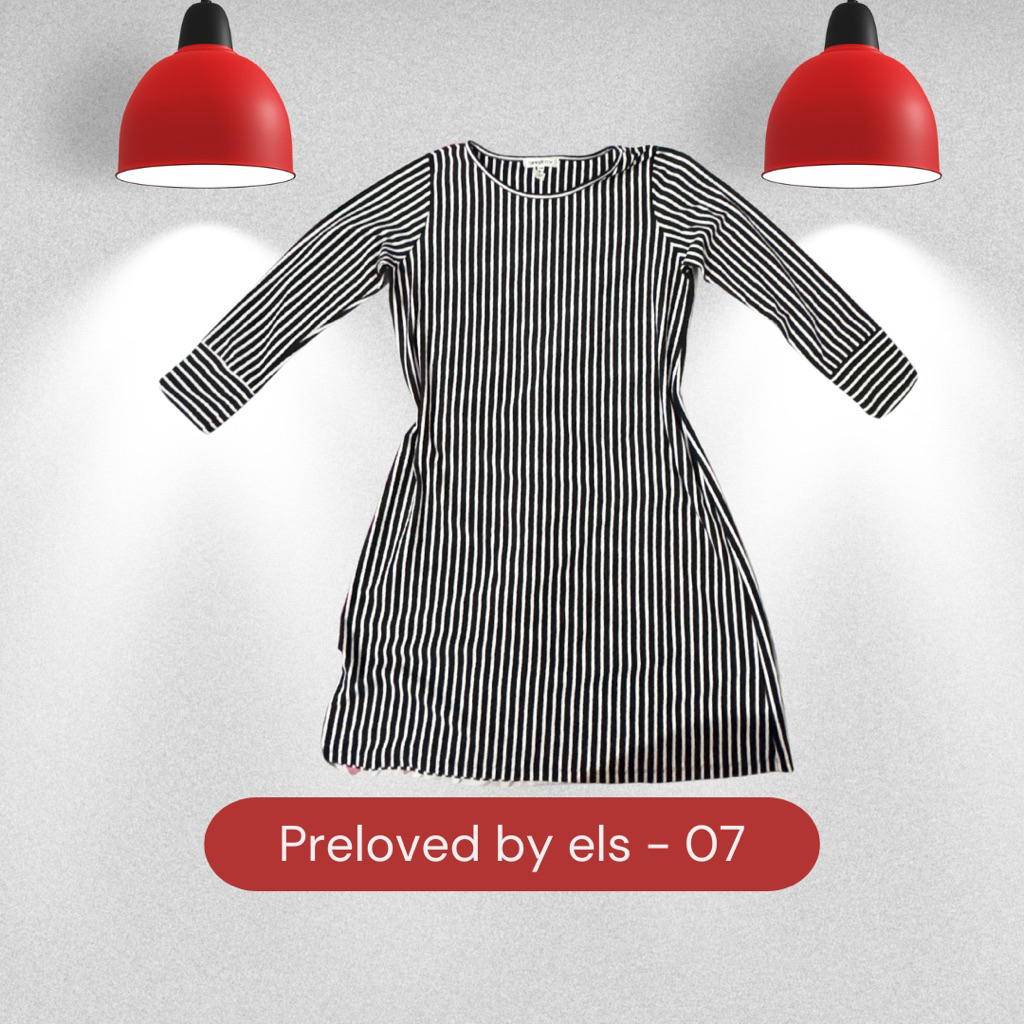 Kaos | Tunik Garis-garis panjang wanita (preloved)