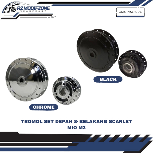 Tromol Hub Depan & Belakang Mio M3 125 "Original Scarlet"