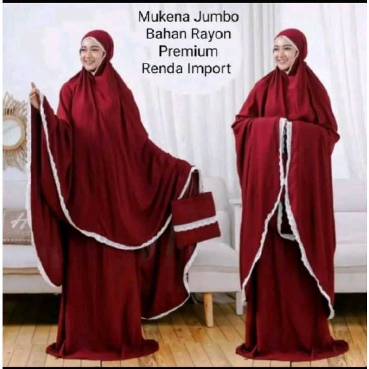 Mukena Dewasa Polos Jumbo  Adem & lembur