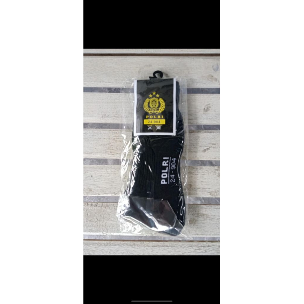 Kaos Kaki PDL Hitam  pembagian POLRI Tebal Nyaman, Panjang Betis, Warna Hitam