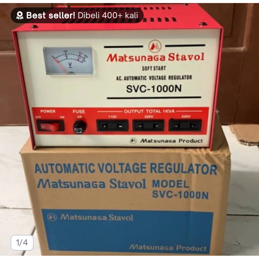 Stabilizer Matsunaga 1000watt Stavol Svc 1000watt - MATSUNAGA SVC-1000