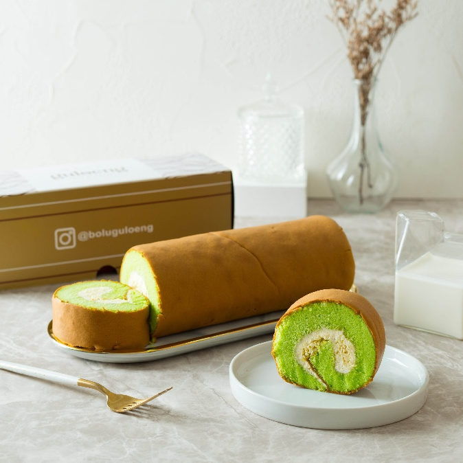 BOLU GULOENG / Bolu Gulung Pandan Keju