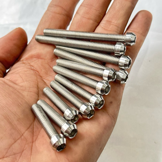 Baut L Titanium m6 / Baut 10 bandmade panjang 2 cm - 10 cm