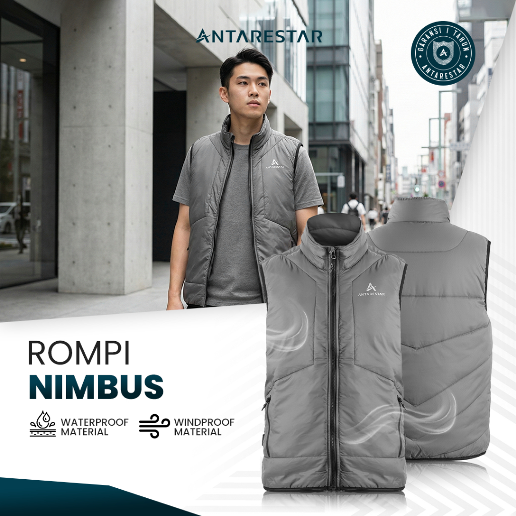ANTARESTAR Official - Rompi Casual Vest Rompi Series Nimbus Rompi Pria Anti Angin