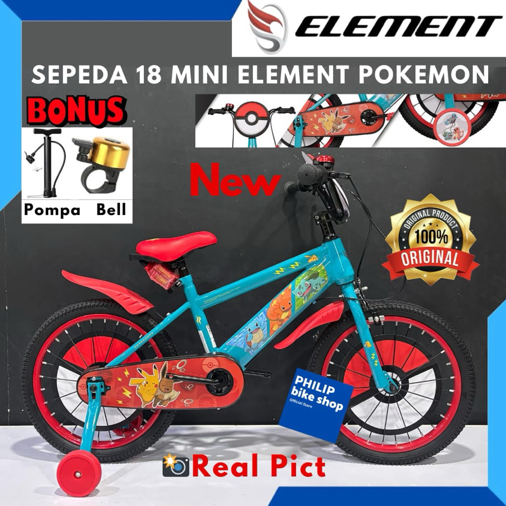 Sepeda Anak Laki Laki 18 Bmx Element Coyote Pokemon Terbaru