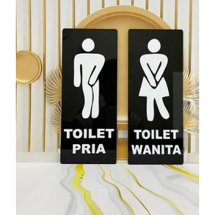YS Toilet Sign Akrilik | Tulisan Toilet Bahan Akrilik