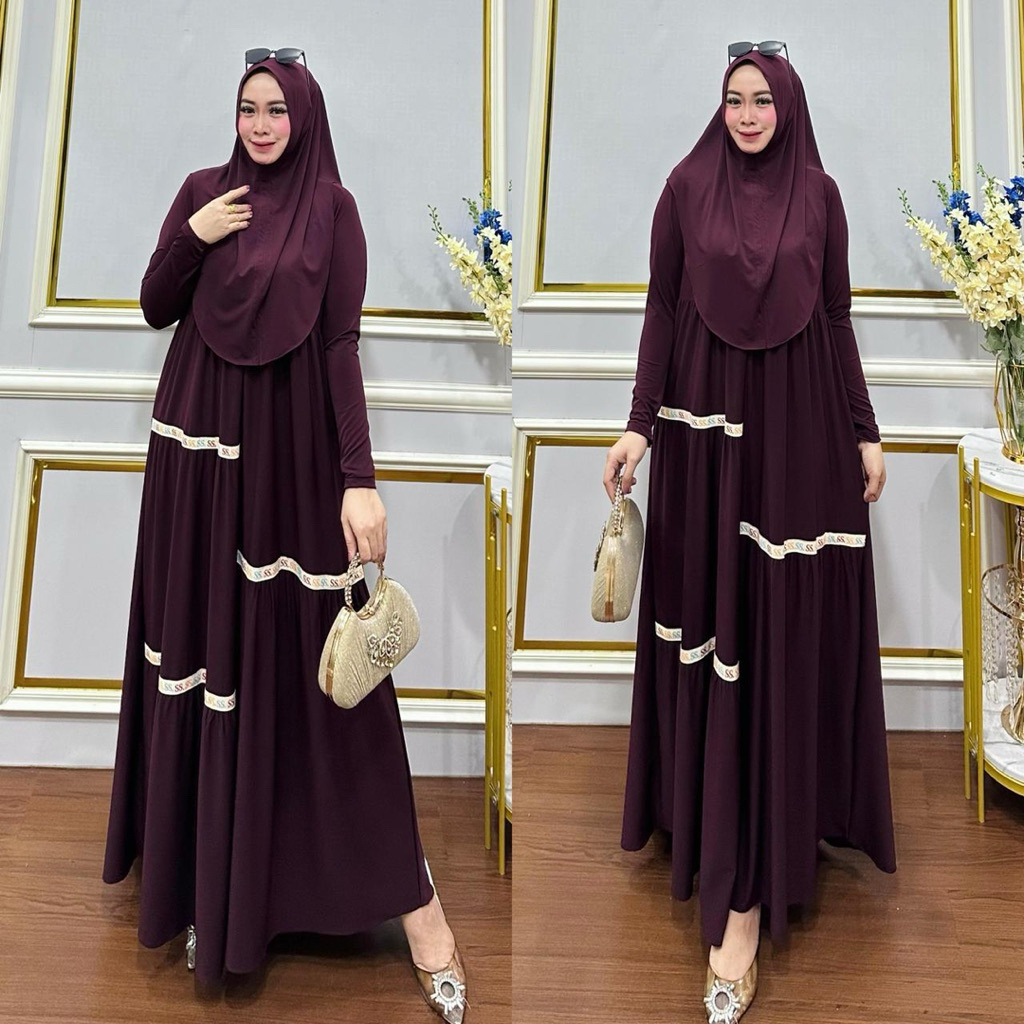 Gamis Asyiqa set hijab by sisterwear