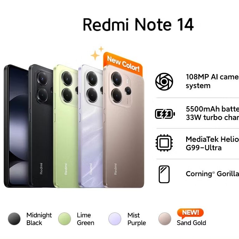 Xiaomi Redmi Note 14  108 MP AI GARANSI RESMI
