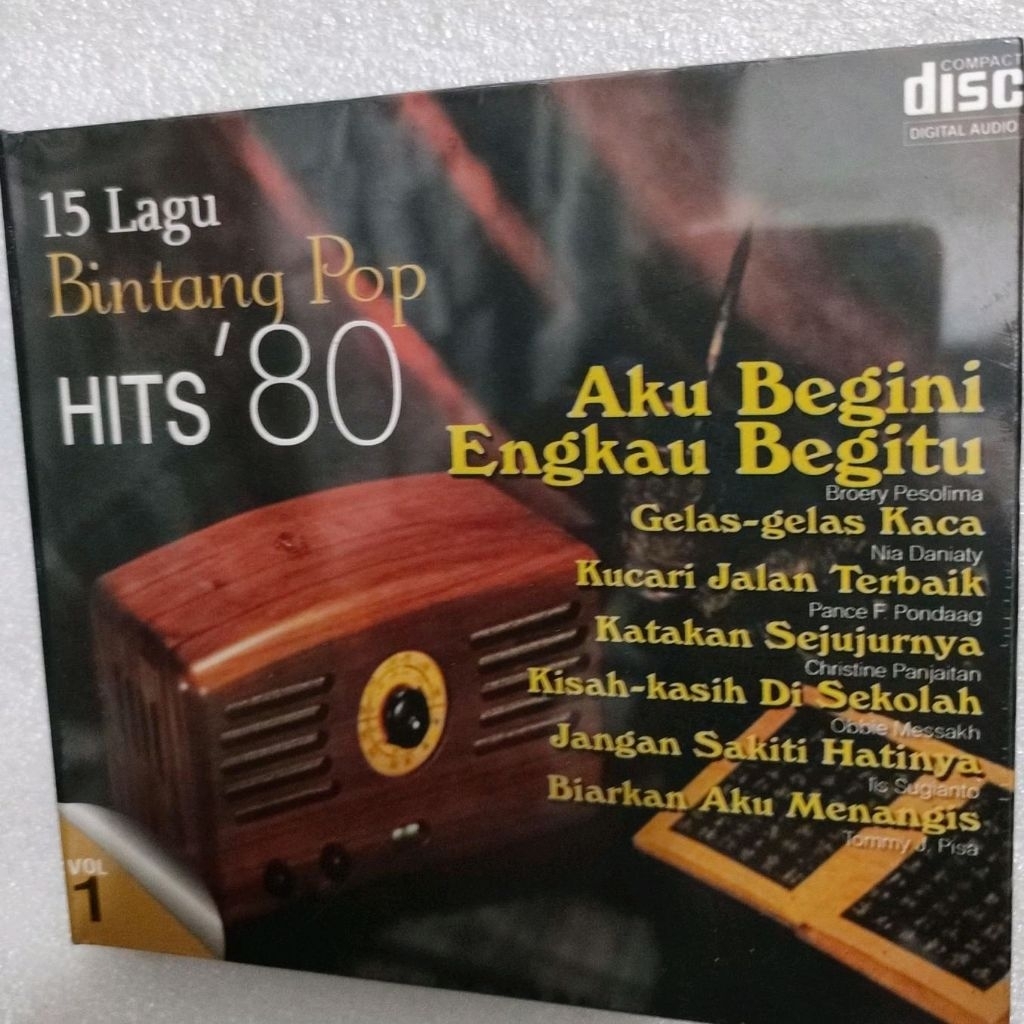 CD 15 LAGU BINTANG POP HITS 80 OBBIE MESSAKH NUR'AFNI OCTAVIA IIS SUGIANTO TOMMY J PISANG