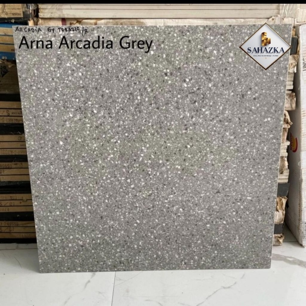 Granit 60x60 kw1 matt , kasar anti slip motif terazo matte | Arna arcadia grey export