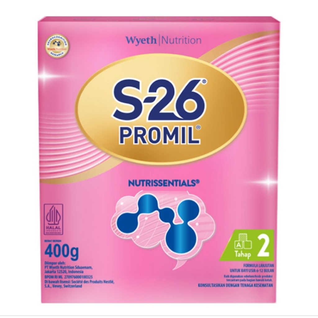 S-26 Promil Tahap 2 Susu Formula Bayi 6-12 Bulan 400 g