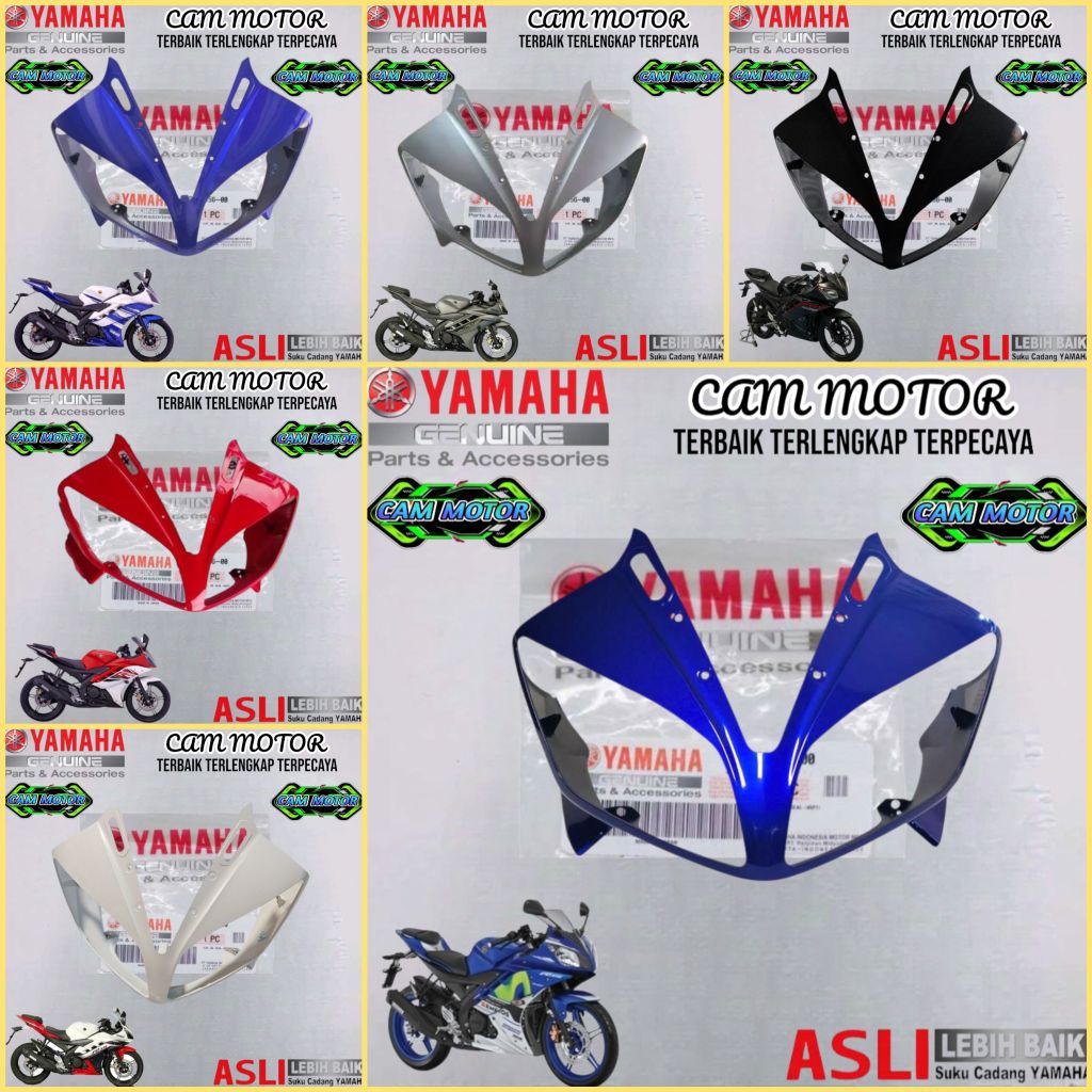 BATOK DEPAN COVER LAMPU  R15 V2 BIRU ORIGINAL YGP