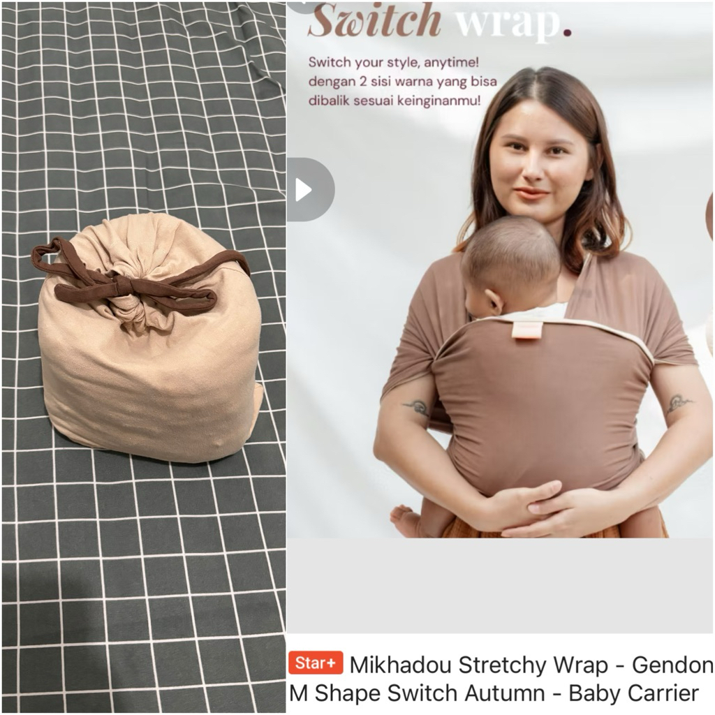 [Preloved] Gendongan M Shape Mikhadou Stretchy Wrap
