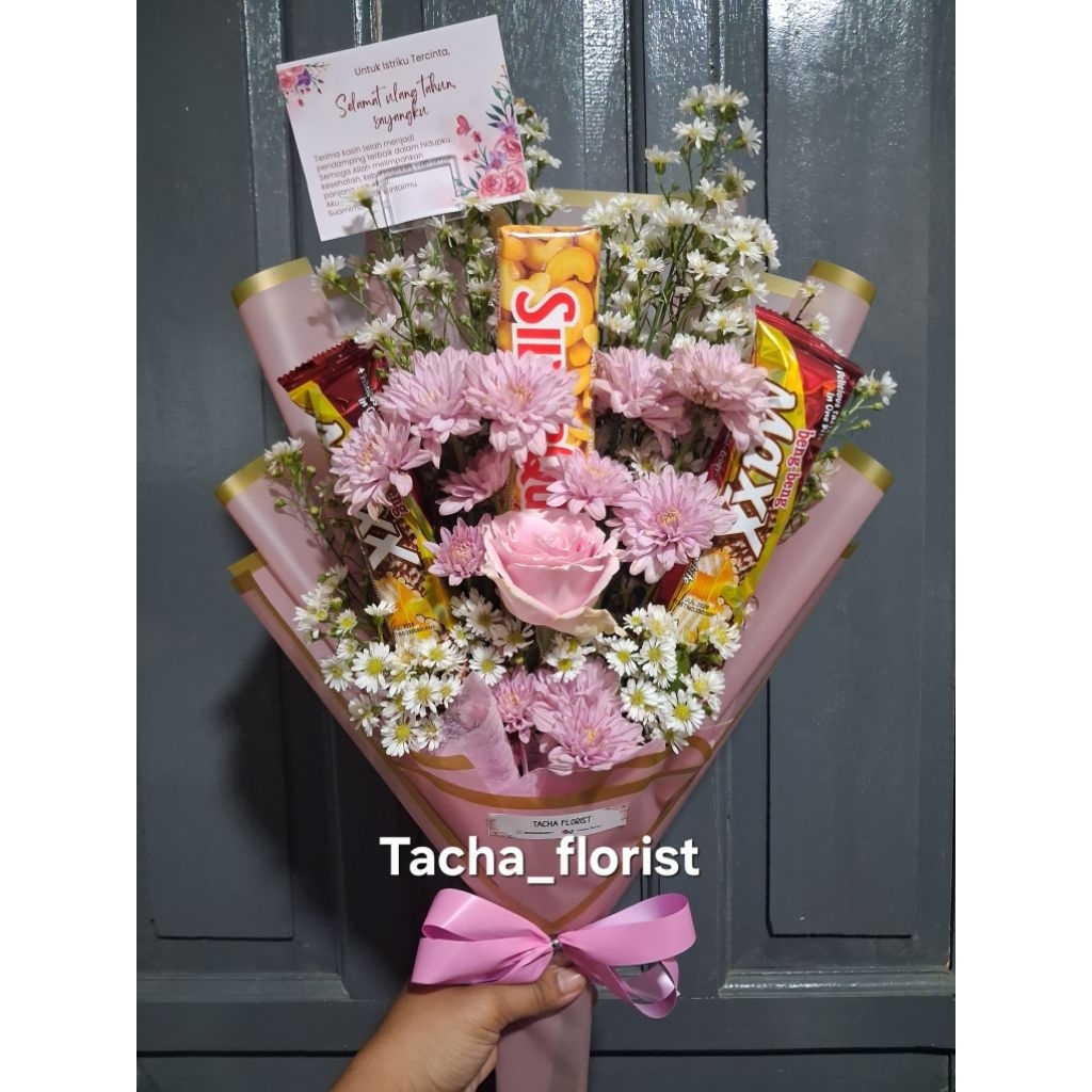 Buket bunga mawar asli mix coklat CIMAHI BDG PADALARANG