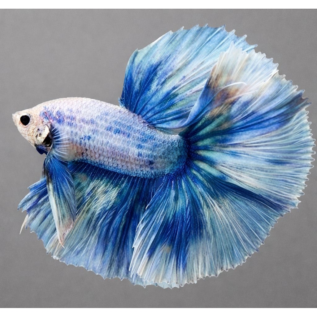 Toples Ikan Cupang Halfmoon Grizzle size XL