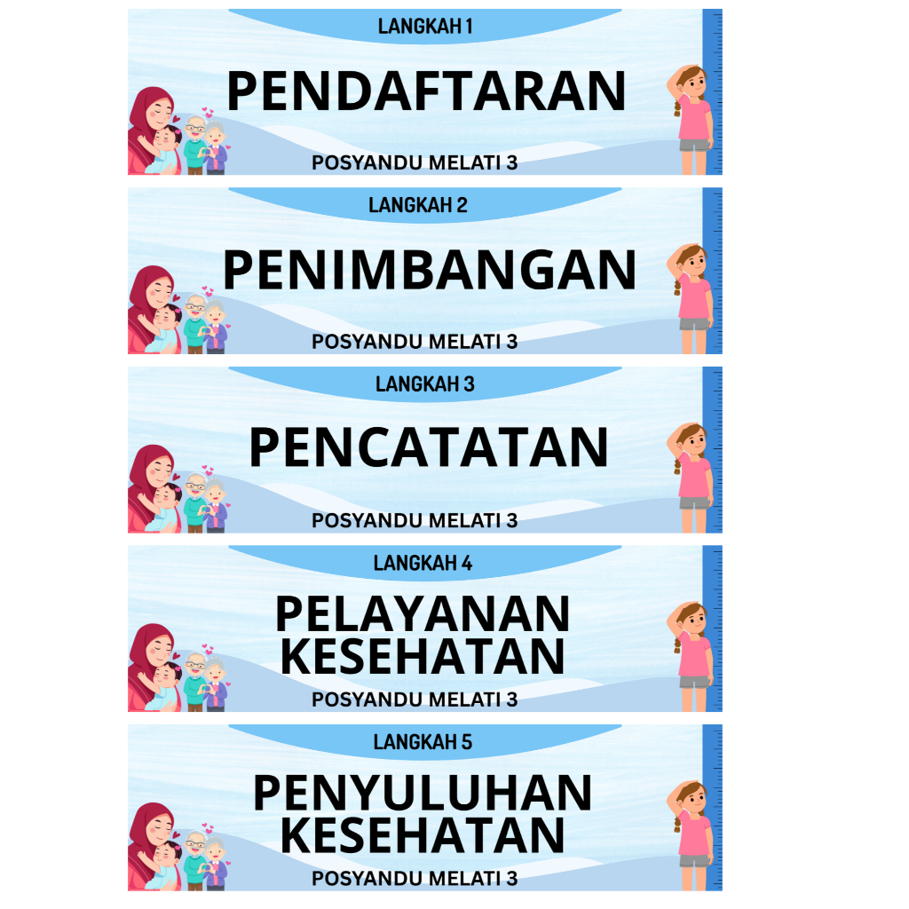 PAPAN MEJA POSYANDU ILP ( CETAK KERTAS SAJA TANPA AKRILIK FREE DESIGN )