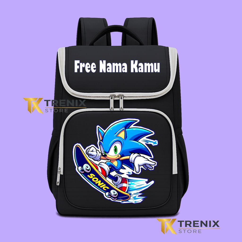 Tas Ransel Anak Sekolah Karakter Favorite Sonic Series Tas Backpack Bahan Awet Jahitan Rapih Sablon 