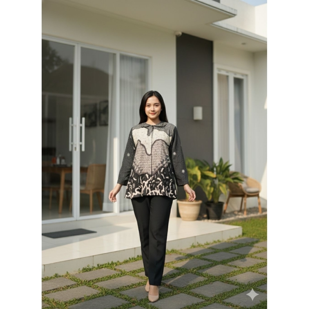 Blouse Batik Modern (Patchwork Kombinasi)