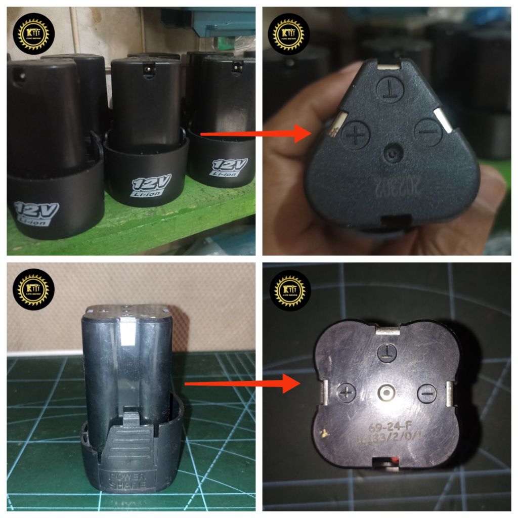 Baterai cordless 12V 14V 14.4V 16V 16.8V li-on battery pack untuk cordless powertools universal