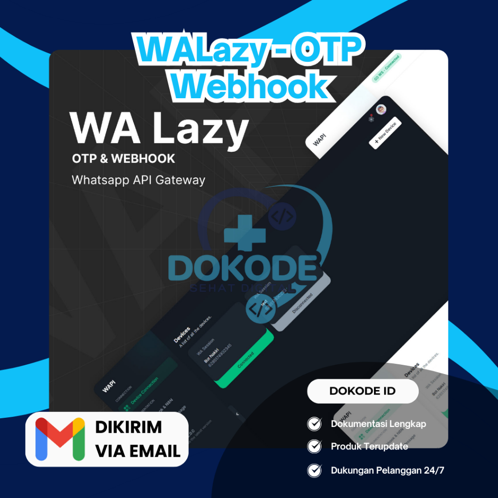 WALazy - OTP Webhook v3.0.1 | Source Code WhatsApp Gateway Ringan & Cepat