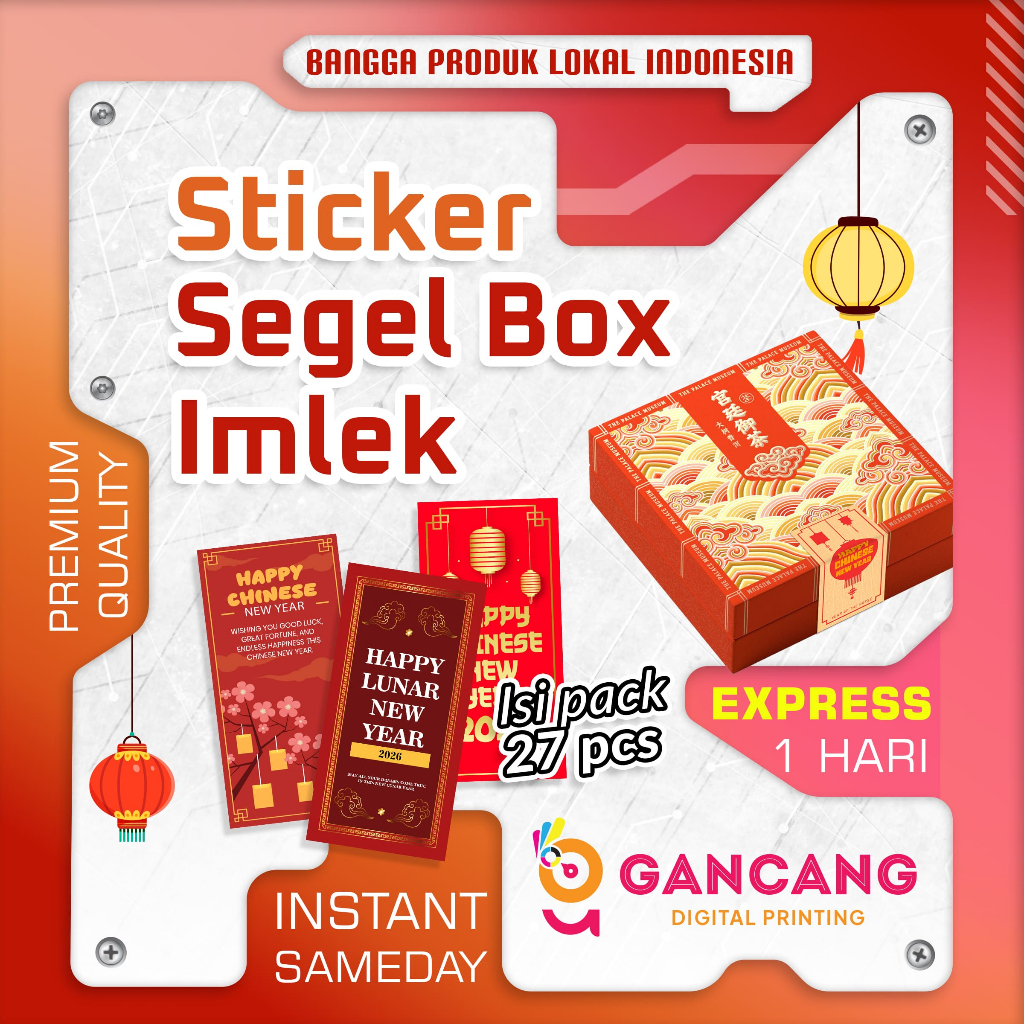 Cetak Stiker Segel Box Kotak Imlek 2026 | Sticker Label Segel Imlek Happy Chinese New Year Sincia