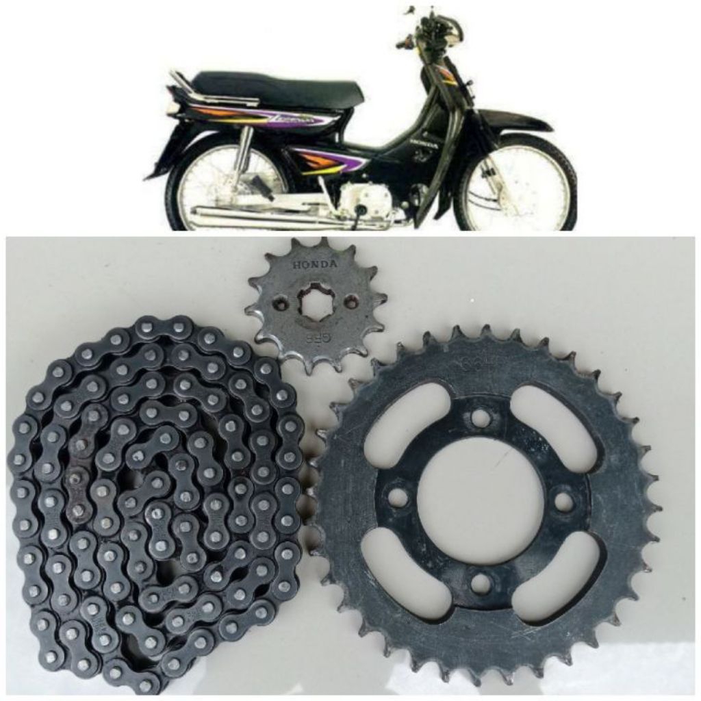 GEAR SET & RANTAI MOTOR HONDA Copotan Cocok UNTUK Honda Supra X lama, Astrea Grand,