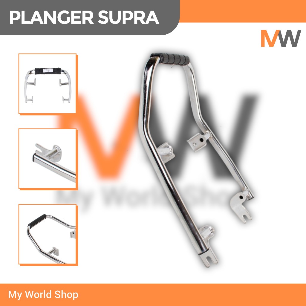 Begel Jok Belakang Honda Supra X Lama - Warna Chrome, Bahan Tebal