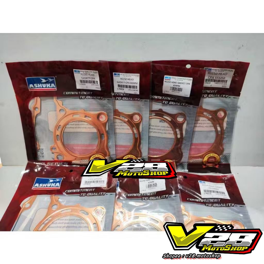 Paking Head TEMBAGA ASHUKA 0.5mm Blok Silinder 60 62 63 65 66 68mm Honda SONIC 150R SUPRA GTR 150R C