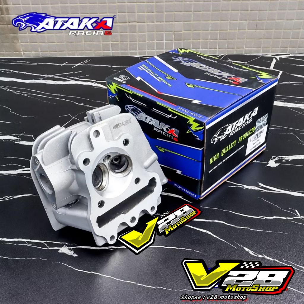 ATAKA Racing Blok HEAD BEAT Karbu Scoopy Spacy KVY 23 27 24 28 NON KLEP TANPA KLEP - Block kop head 