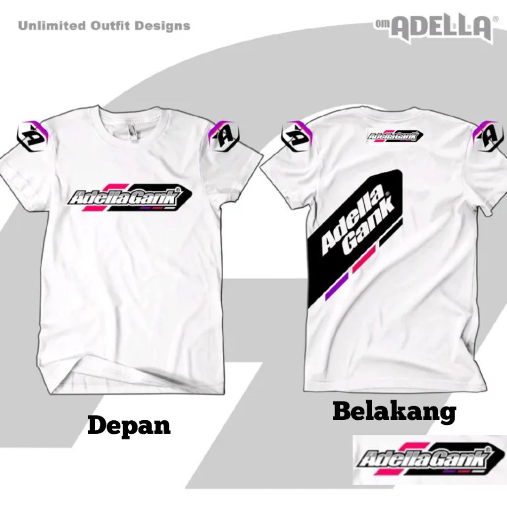 Kaos Adella Gank /Baju T-shirt Om Adella AMC Music Dangdut Koplo Katun Combed 24s