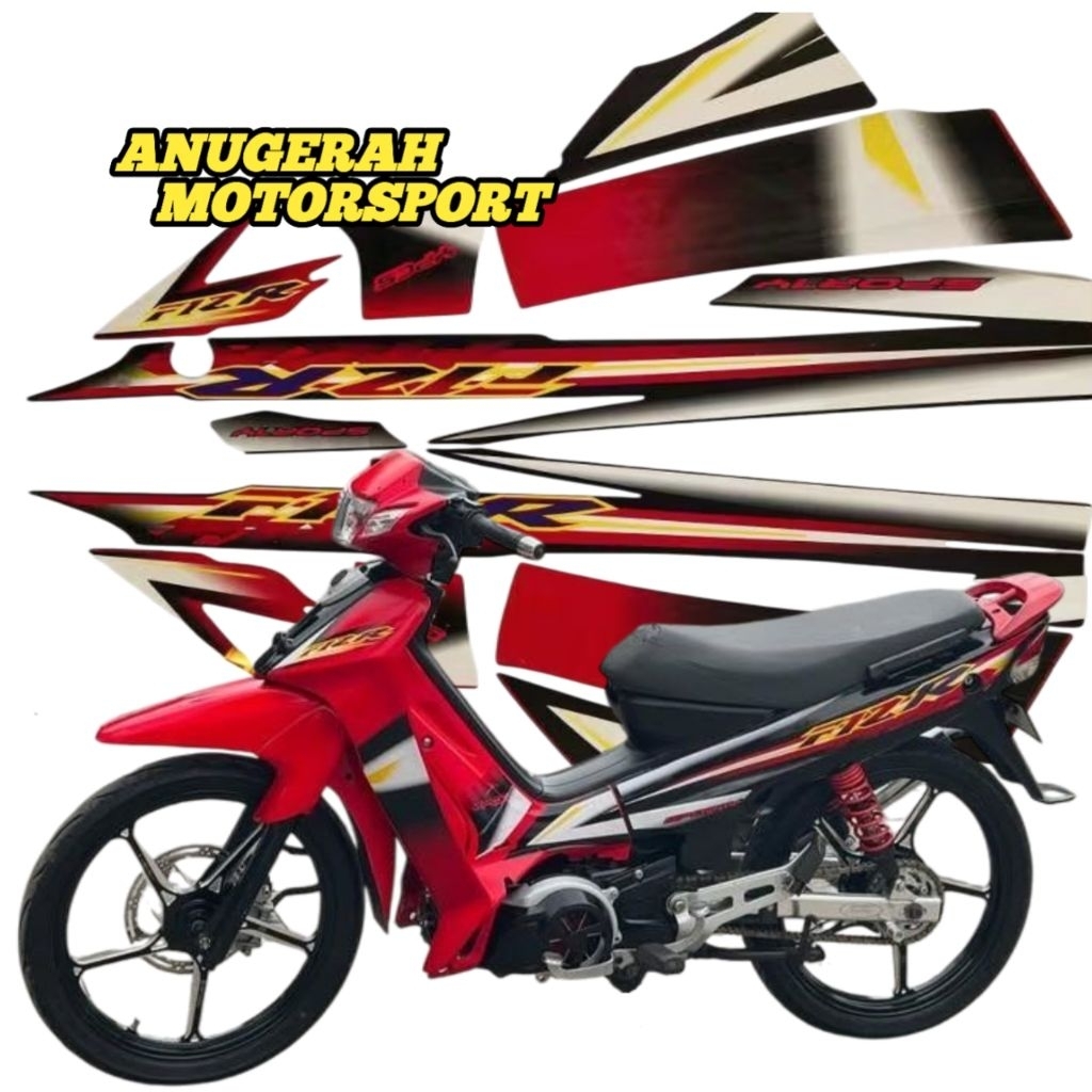 striping stiker lis FIZ R 2003 merah hitam sporty F1ZR FIZR