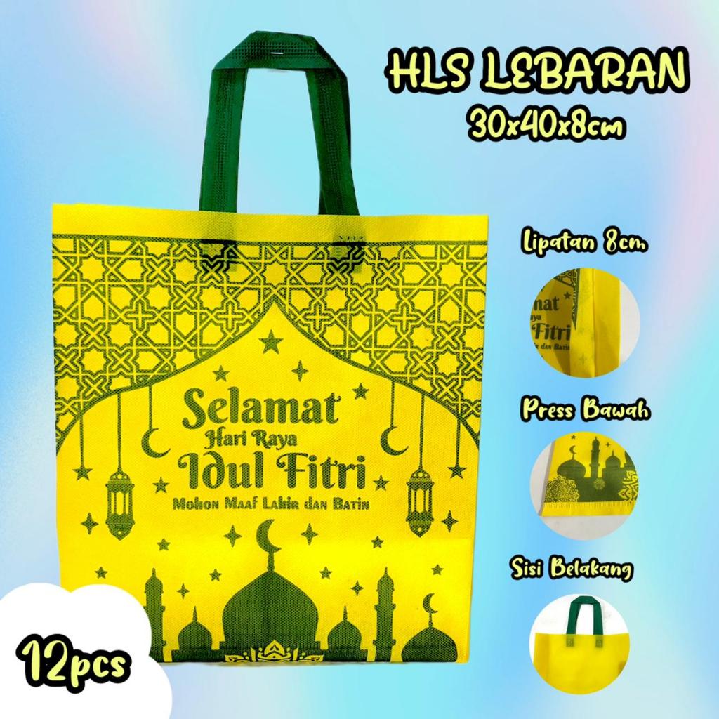 Goodie bag Idul Fitri series 2024 [LUSINAN 12 PCS]- Goodie bag Idul Fitri -Tas hampers Lebaran Semba