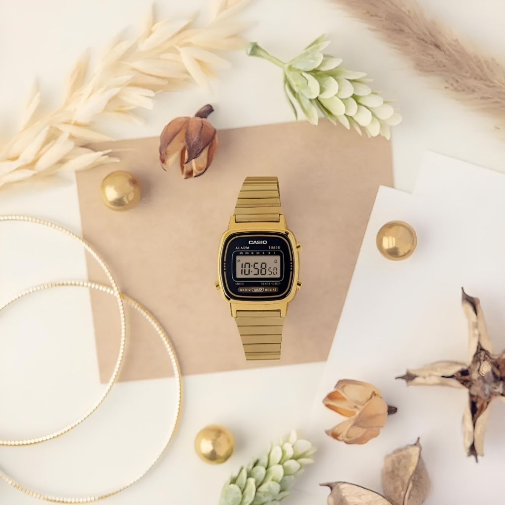 Jam tangan wanita casio original la670wga-1df casio digital